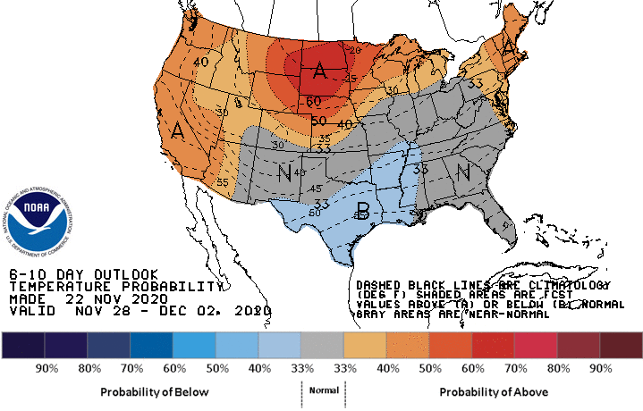 6-10 Day Temperature Probability Outlook